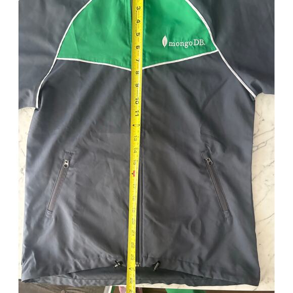 MongoDB boardroom black zip up jacket windbreaker women’s mens small hooded - Picture 10 of 11